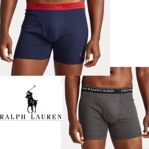 Polo Ralph Lauren Men’s Sz 1X Big&Tall (Lot of 2) Cotton Wicking‎ Boxer Briefs